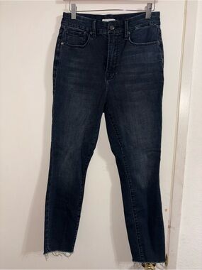Good American Good Waist High Waist Crop Raw Hem Skinny Jeans 10/30